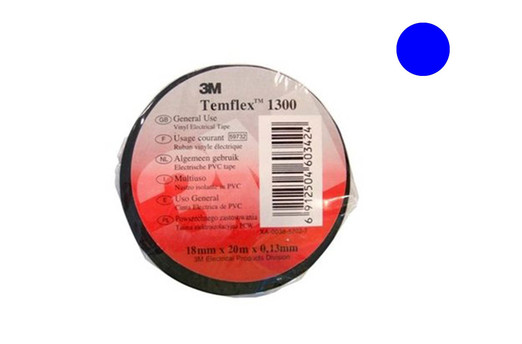 Temflex 1300 Лента изоляционная синяя 15мм 10м