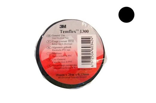 Temflex 1300 Лента изоляционная чёрная 19мм 20м