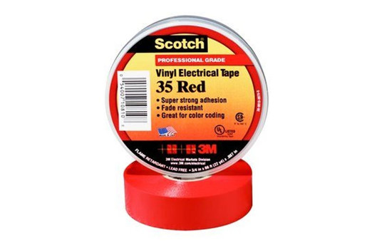 Scotch 35 Лента изоляционная красная 19мм 20м