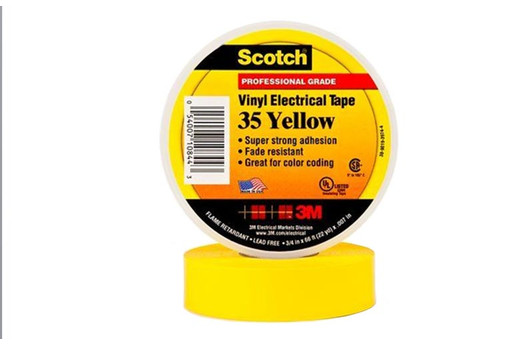 Scotch 35 Лента изоляционная желтая 19мм 20м