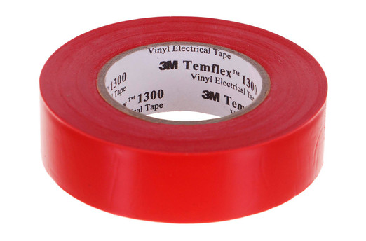 Temflex 1300 Лента изоляционная красная 19мм 20м