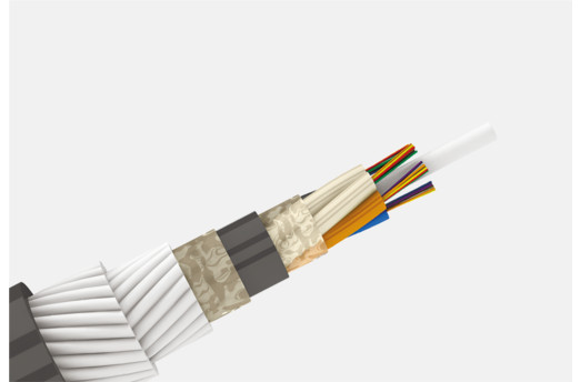 Стандартный усиленный в грунт (кабель ДПД2)  до 24 волокон, диаметр 21,8 мм