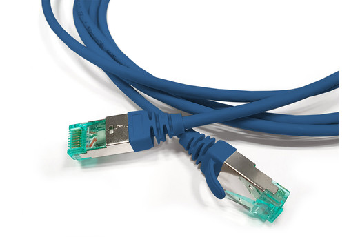 Hyperline PC-LPT-SFTP-RJ45-RJ45-C6a-1M-LSZH-BL Патч-корд S/FTP, экранированный, категория 6a (100% Fluke Component Tested), 30AWG, LSZH, 1 м, синий