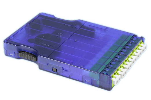 Hyperline Корпус кассеты для оптических претерминированных решений, 6 дуплексных портов LC/APC, ввод кабеля, возможна установка проходного адаптера MPO, для одномодового кабеля