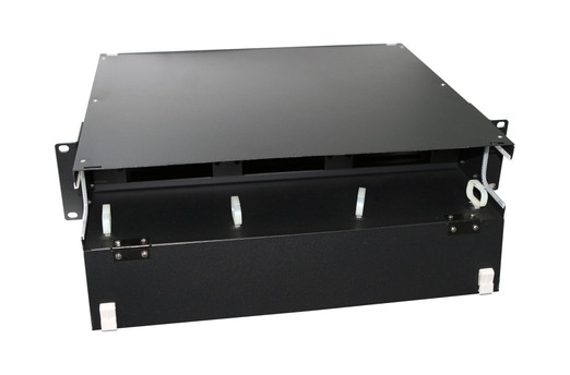 Hyperline Патч-панель 19” универсальная, пустой корпус, 2U, фиксированная рама горизонтальная, 6 слотов (3х2), вмещает 6 FPM панелей с адаптерами или 6 CSS оптических кассет 120х32 мм