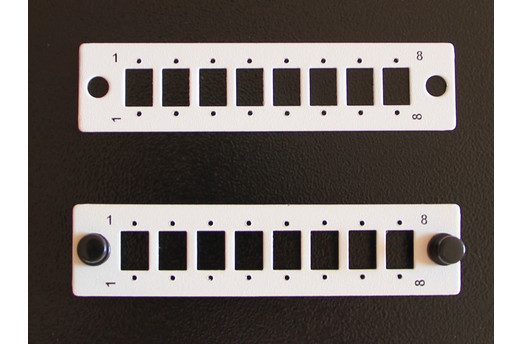 Hyperline Лицевая панель (модуль) для установки 8-SC(DLC), с отверстиями М2 для крепления адаптера, серая