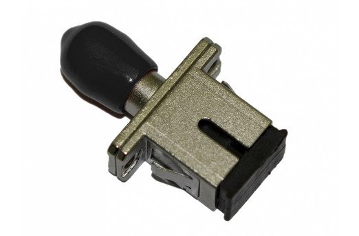 Hyperline Оптический проходной адаптер SC-ST, SM/MM, simplex, корпус металл, черные колпачки