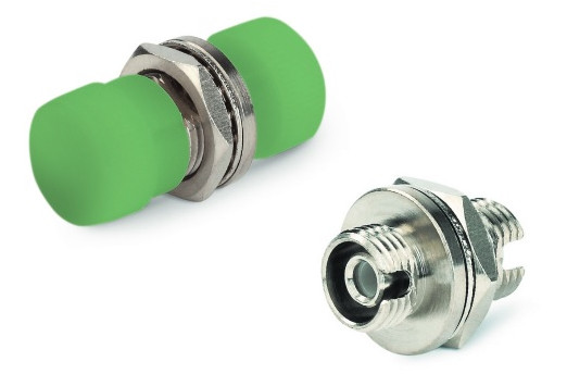 Hyperline Оптический проходной адаптер FC-FC, SM, simplex, корпус металл, зеленые колпачки