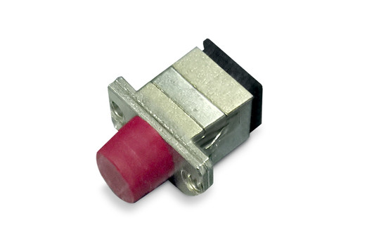 Hyperline Оптический проходной адаптер FC-SC, SM/MM, simplex, корпус металл, красные колпачки