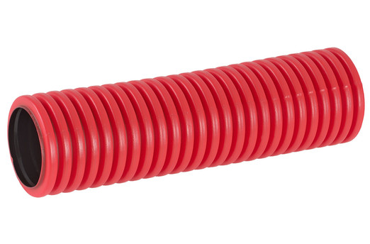 Труба жесткая тип 750 красная d=200мм (6м, муфта)